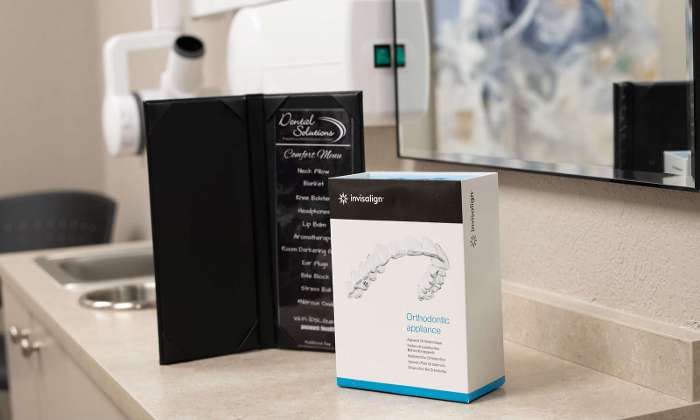 Invisalign aligner box in a Dental Solutions treatment room